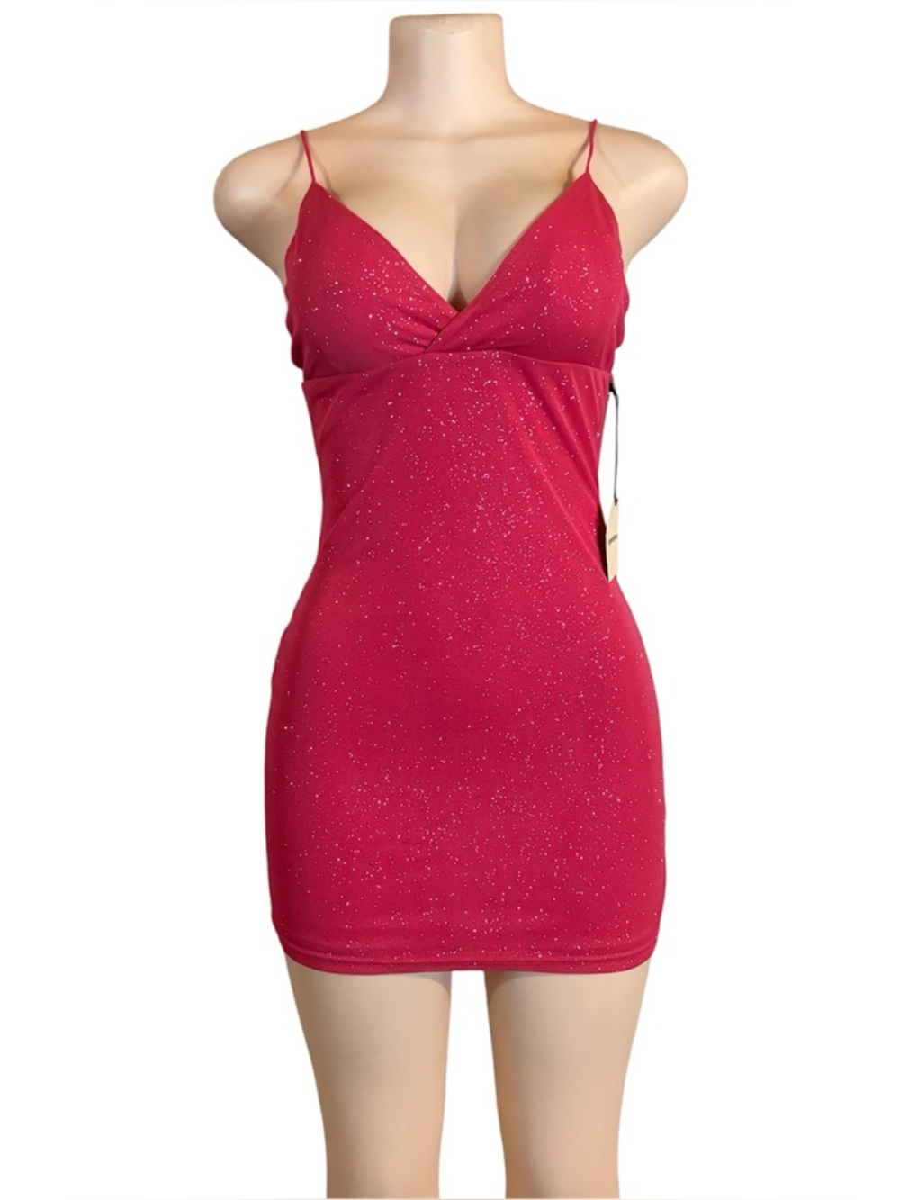 Superdown Sydney Sparkle Mini Dress Sz S Pink Y2K Barbiecore Clubbing